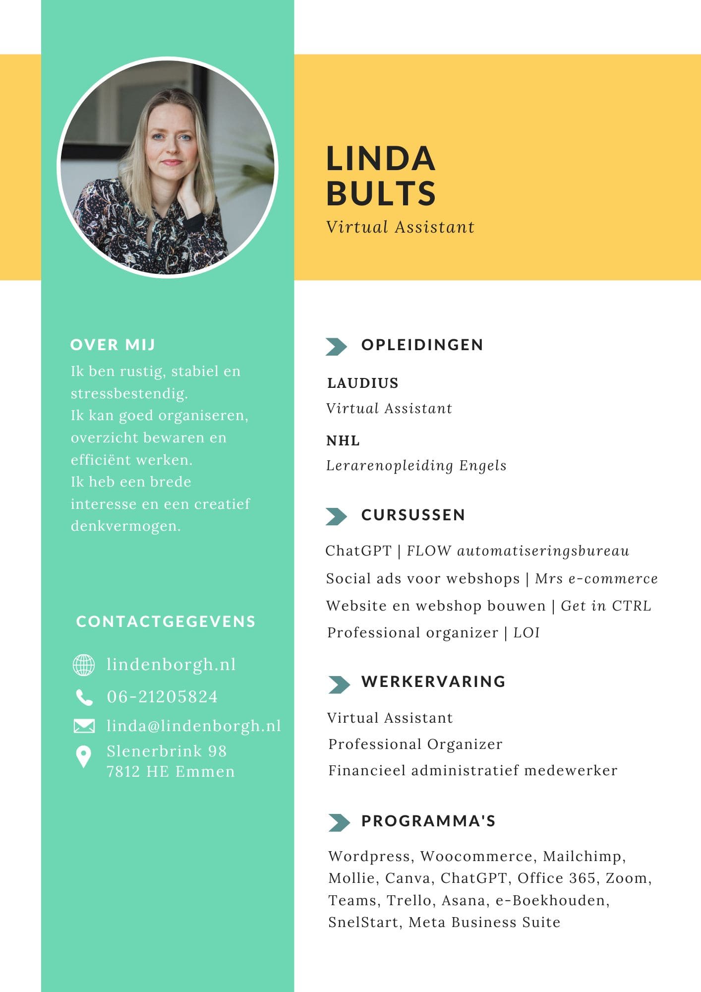 CV van Virtual Assistant Linda uit Emmen